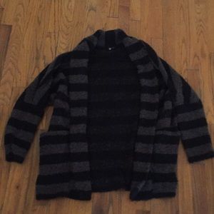 Urban outfitters grey and black striped cardigan